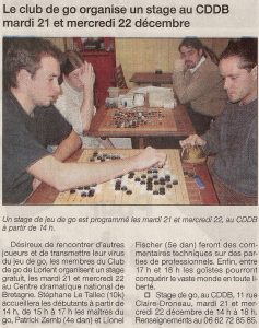 Stage du club de go